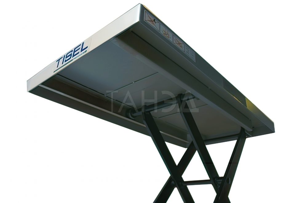 Подъемный стол Tisel HTD70 вид поднятой платформы снизу