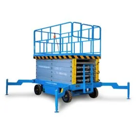 Передвижной ножничный подъемник TOR SJY-0,5-12AC с планками безопасности