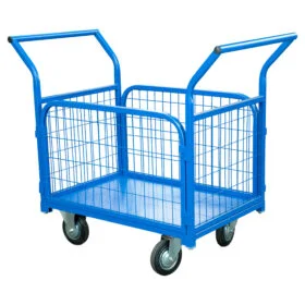 Тележка платформенная с бортами из сетки и двумя ручками TOR