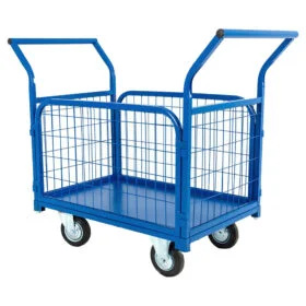Тележка платформенная с бортами из сетки и двумя ручками TOR ТП-6С